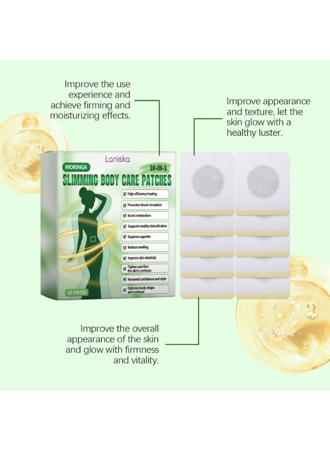 LANISKA Moringa Slimming Body Care Patches | 10-in-1 Slimming Heating Patches (10 patches/box) - Image 2